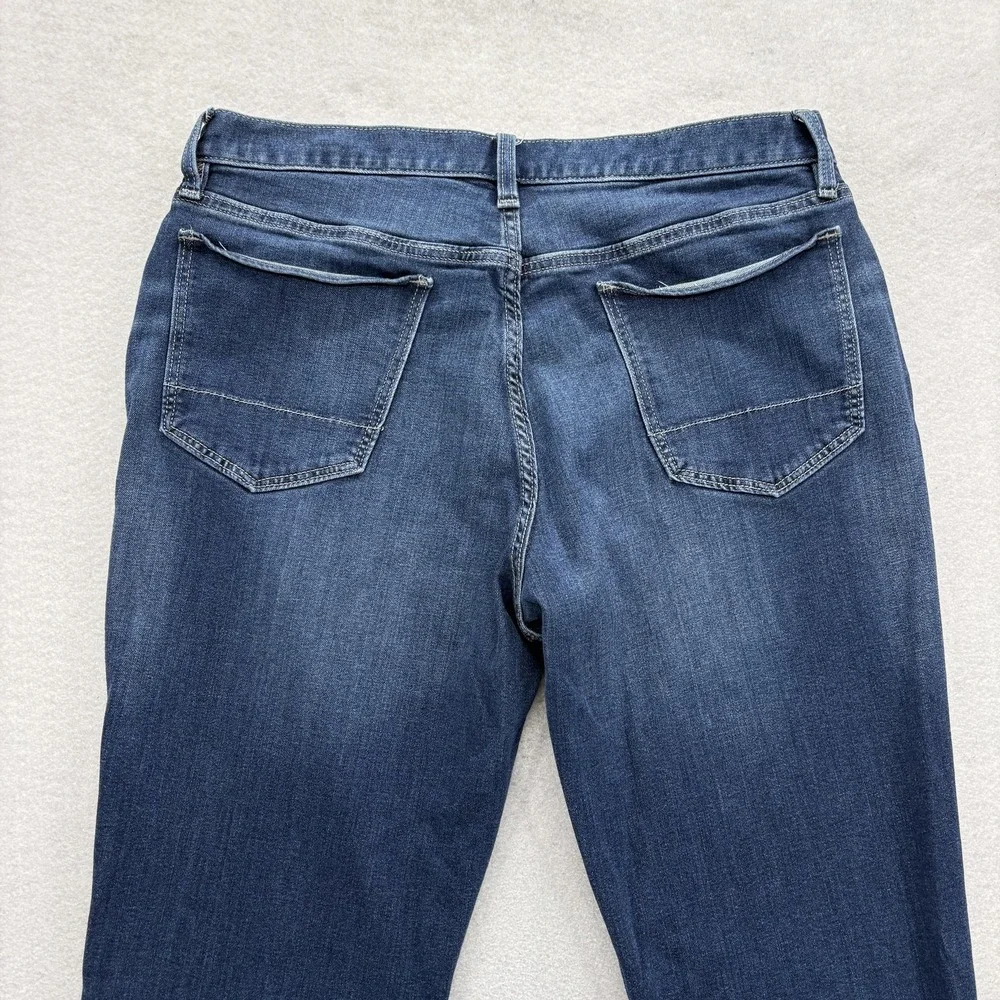 Banana Republic Travel Jeans Mens 36x34 Blue Wash Athletic Tapered Denim Pants